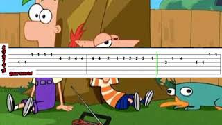 Phineas And Ferb Cartoon Theme Song Gittar Tutorial Icon Of The Piano Gittar Suriya Prince