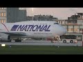 National Airlines 747 departure @Ostend Airport.