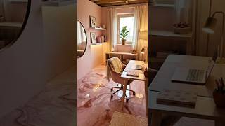 Pink Home Office Makeover | 🍓Strawberry Epoxy Floor Transformation (Cinematic Workspace Design)