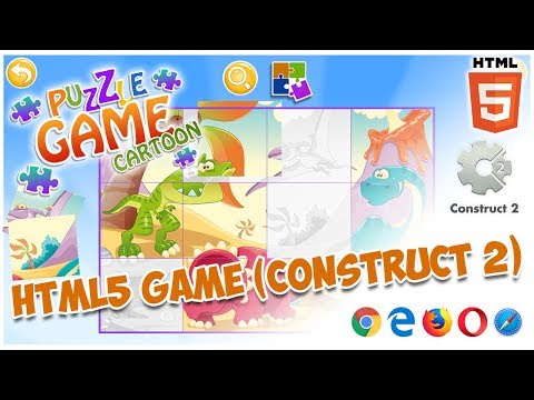 Puzzle Game Cartoon - Construct 2 Platform Game Template HTML5