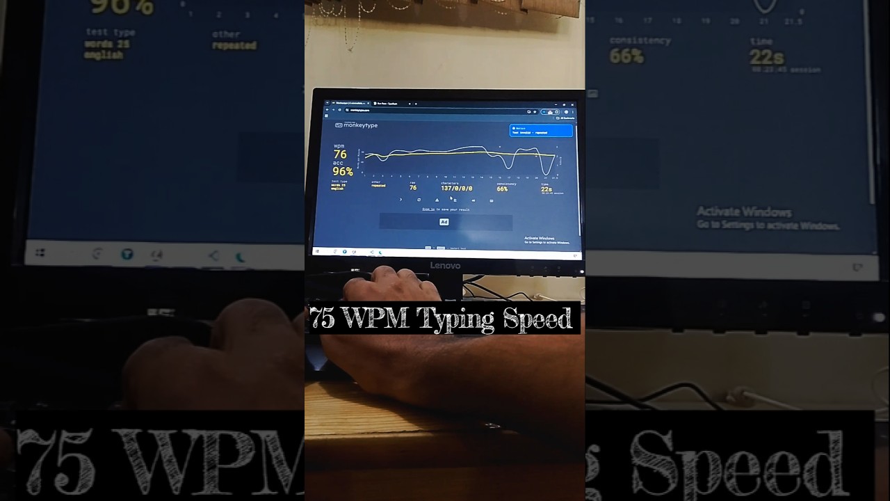 Learn to type fast, 75 WPM Typing Speed 