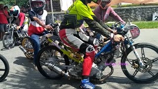 Juoss! JUPITER MX 200cc vs Satria Fu Bebek 4 Tak Tune Up Drag Bike