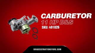 Briggs Stratton 11 HP Carburetor 491026 OEM