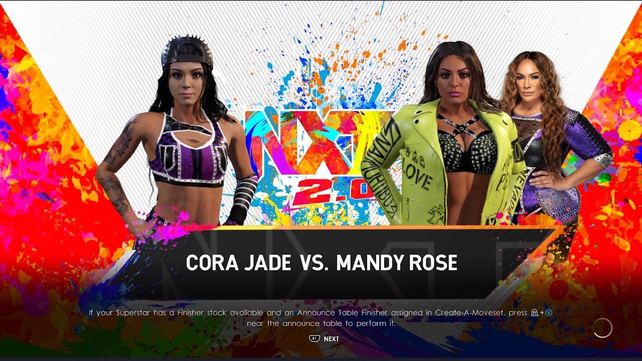 WWE 2K22 Cora Jade Vs Mandy Rose - YouTube