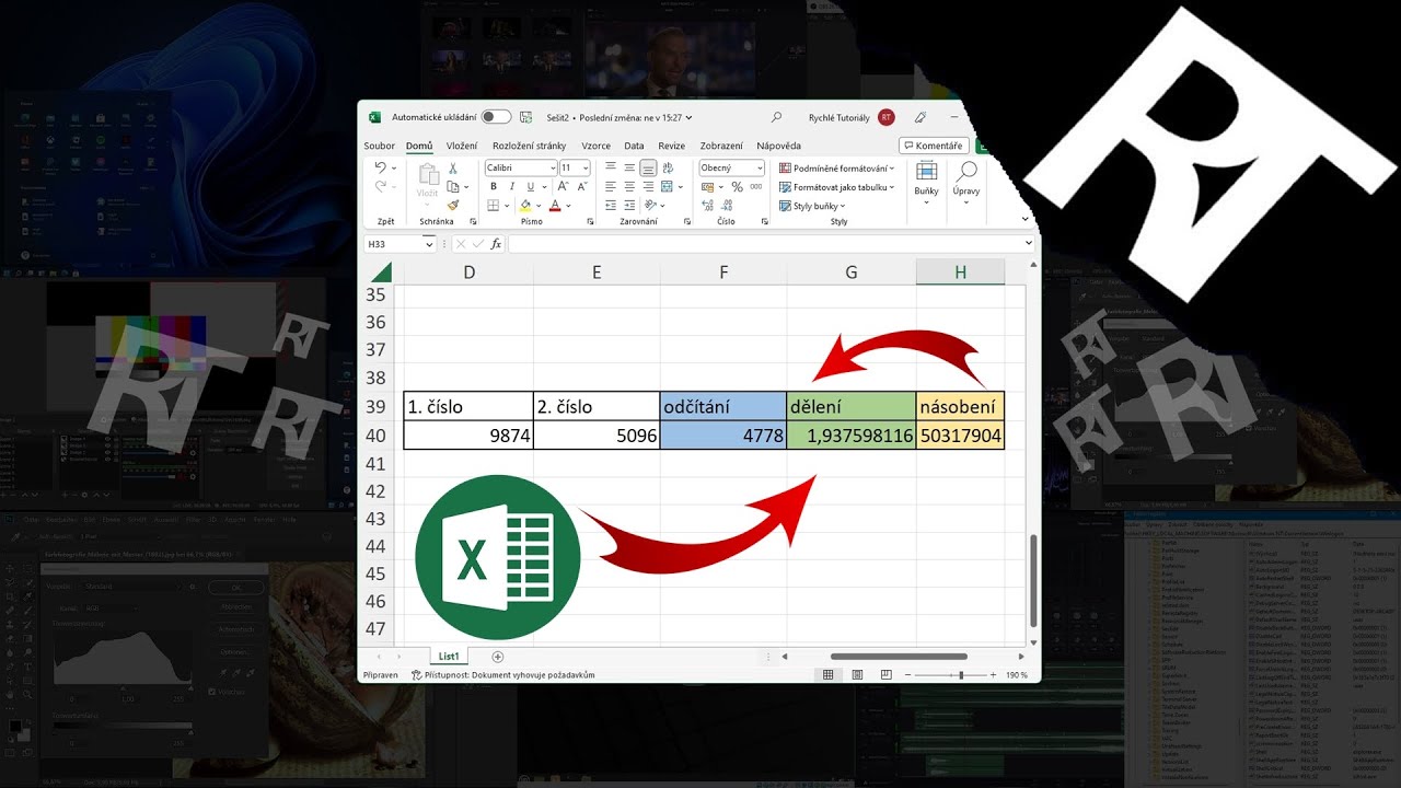 Jak se dělí v Excelu?