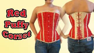 Case Study: Red/Gold Puffy Corset | Lucy's Corsetry