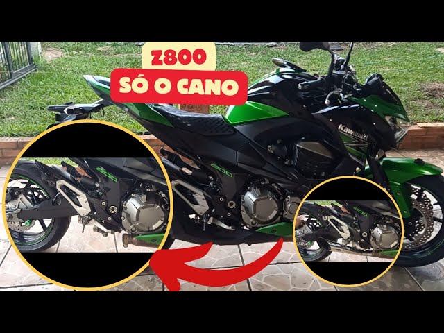 Ronco da Kawasaki z800 só o cano | como trocar escapamento