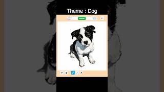 Speed Draw Challenge - Drawing a dog in Roblox #roblox #art #drawing #painting #illustration #shorts