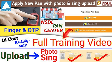 Apply New Pan with photo and Signature upload - Full Training Video - Best Nsdl Pan Portal 2023