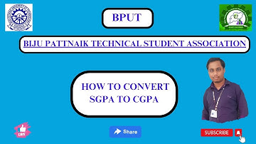 HOW TO CONVERT SGPA TO CGPA IN BPUT #bput #btech #bpharma #mba #mca#mtech