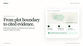 How Clearlane Verifies Deforestation with Satellite Evidence