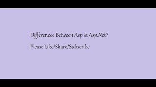 Difference between Asp & Asp.net