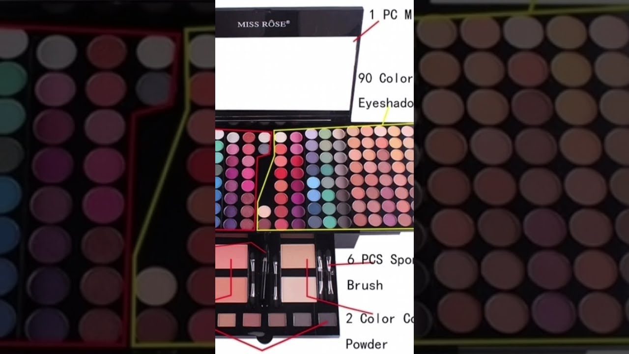 Miss Rose Professional Makeup180 Colors Matte Shimmer Eyeshadow Palette