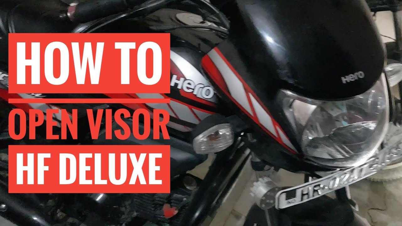 How to open visor Hf deluxe bike , visor open Hero bike