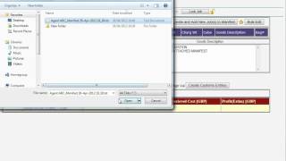 Import and create UK Customs Entries