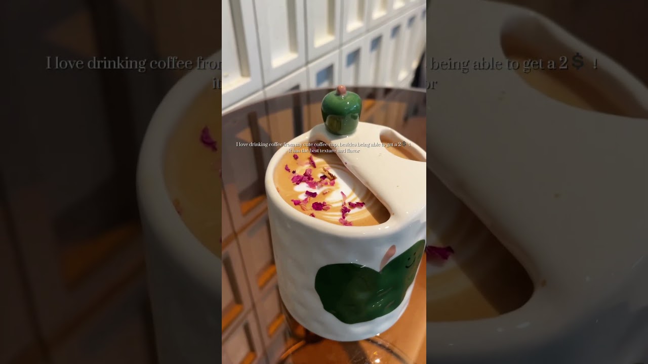 I love drinking coffee from my cute coffee cup, it has the best texture and flavor