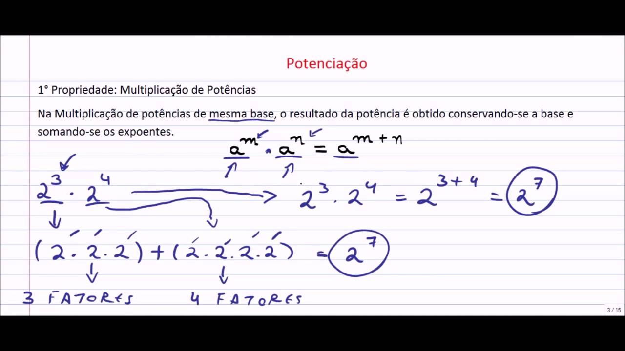 Escreva As Potências Abaixo Em Forma De Multiplicação