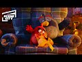 The Trio Ask For Mighty Eagle S Help The Angry Birds Movie Jason Sudeikis Bill Hader Josh Gad 