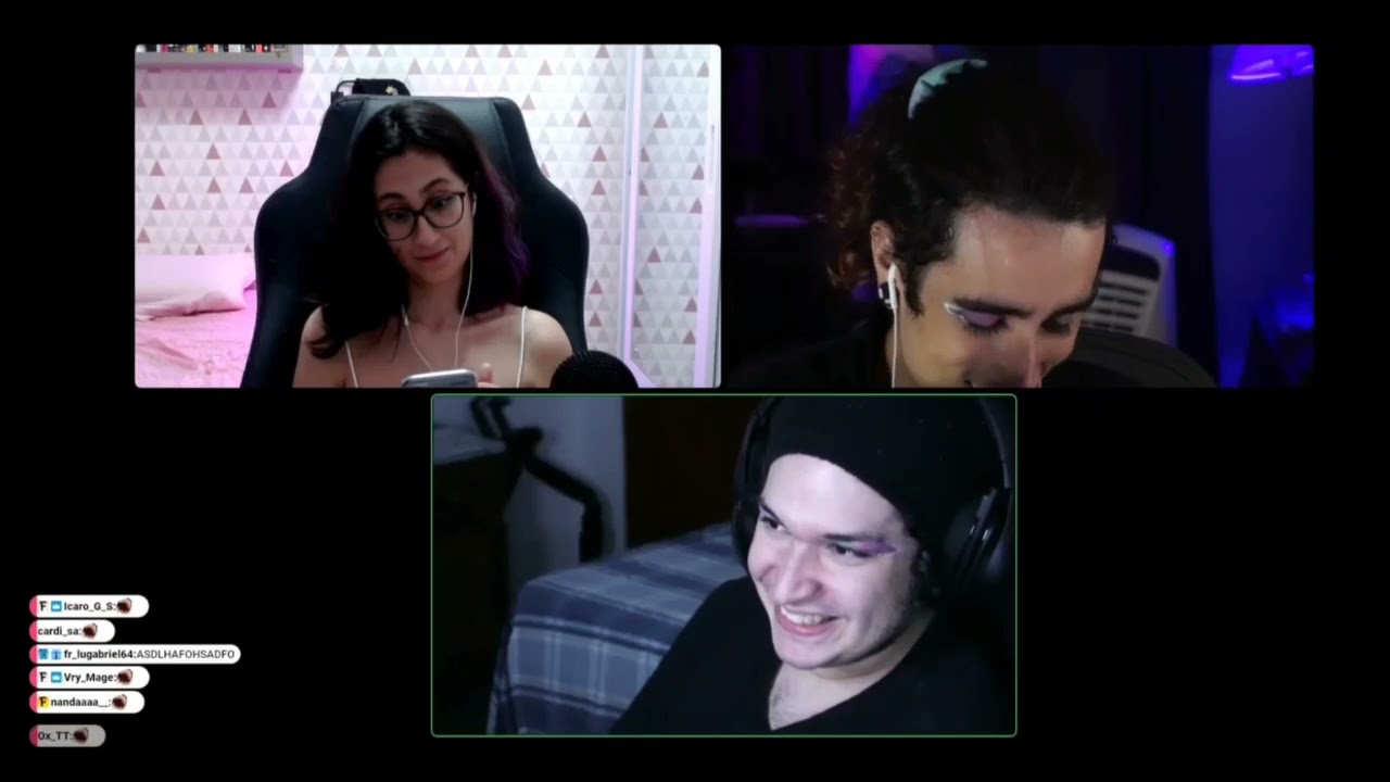 Meiaum, Felps e Carol em silêncio fazendo um tente não rir (Completo)