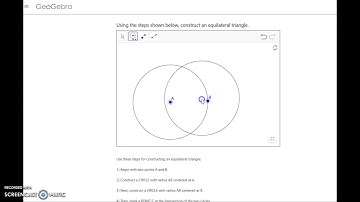 Construct an Equilateral Triangle in GeoGebra (IXL Geometry G5, Eureka Geometry Module 1 Lesson 1)