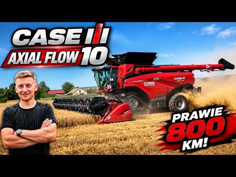 Prawie 800 KM rusza do pracy! CASE IH AXIAL FLOW 10 w akcji! | Pokaz pracy kombajnu w pszenicy