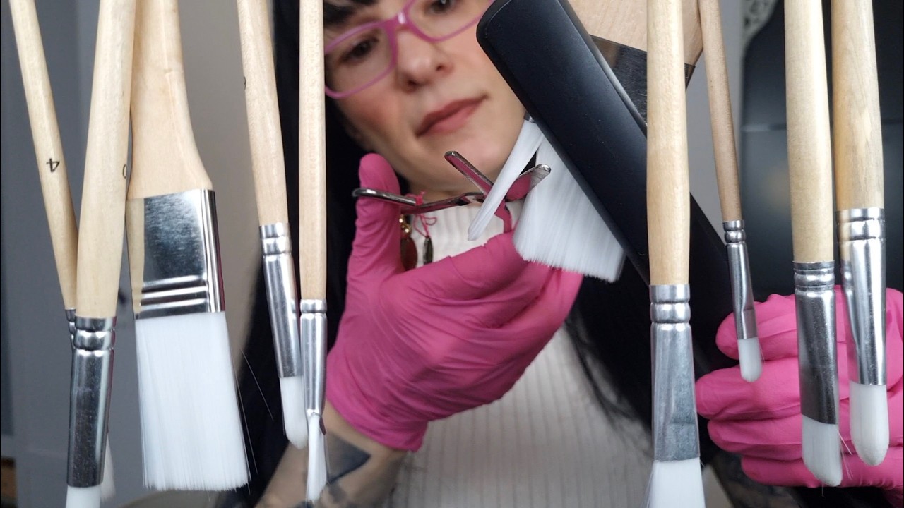 hairdresser | your hair is soft brushes | no talking |asmr