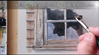 Dry Brush Tutorial for creating Texture in Watercolor. Easy to follow for beginners. Peter Sheeler