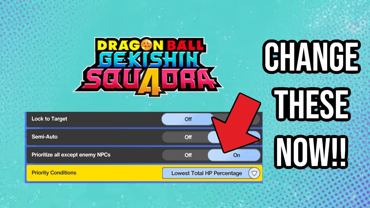 CHANGE THESE SETTINGS TO DRAMATICALLY IMRPOVE YOUR GAMEPLAY IN GEKISHIN SQUADRA