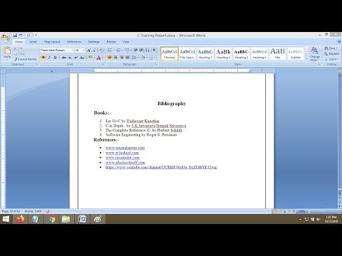 Major/Industrial Training Report C Programming Language