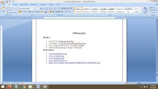 Major/Industrial Training Report C Programming Language
