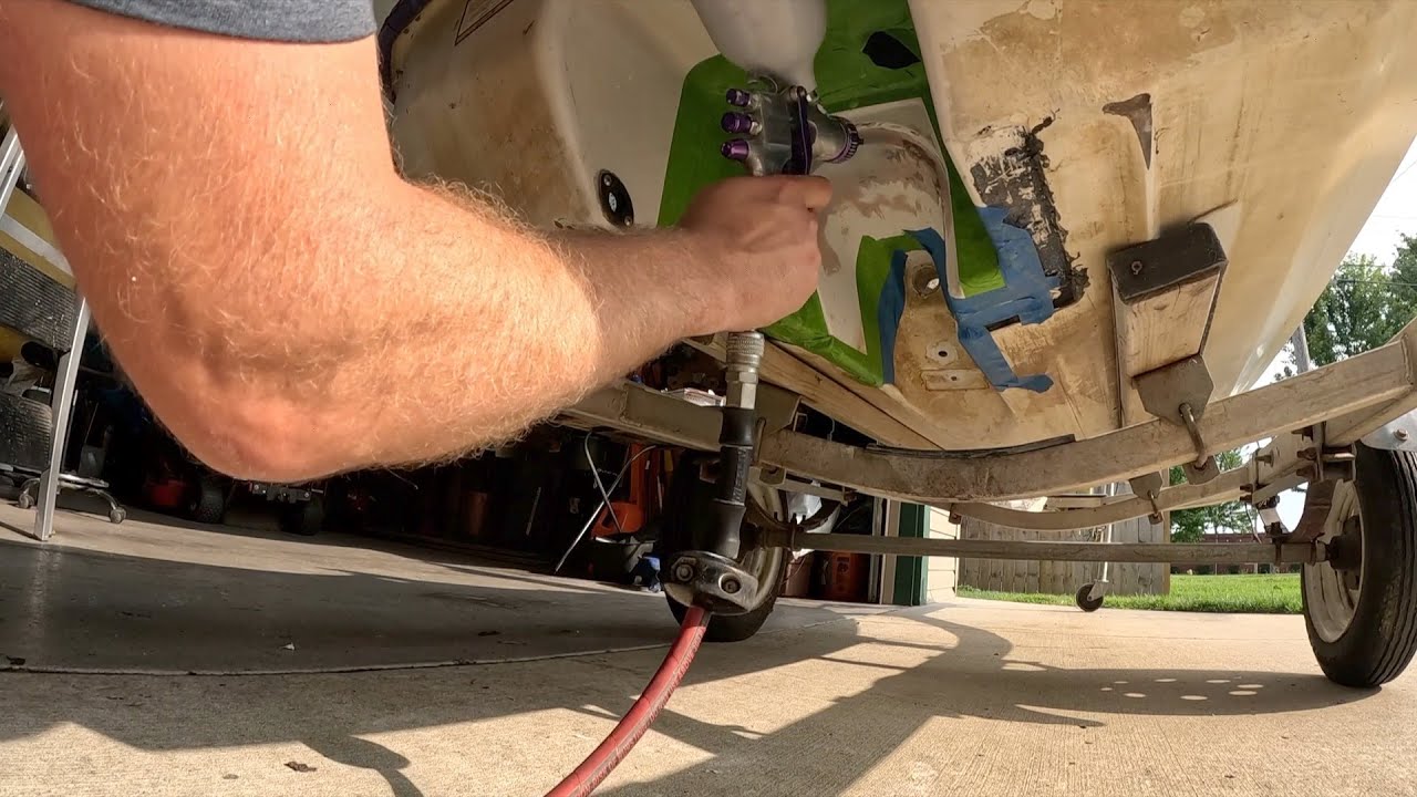Spray painting Jetski fiberglass repair, will it work? YouTube