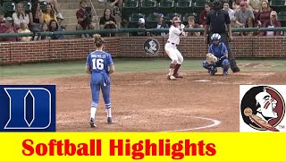 #4 Duke vs #18 Florida State Softball Game 1 Highlights, March 15 2024