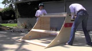 A Mom And Her Kids Build A Skate Ramp From O.C. Ramps!