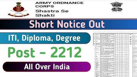 Army Ordnance Recruitment 2022 | ITI/Diploma/Degree | AOC Recruitment 2022 | ITI Jobs 2022