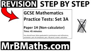 GCSE Maths (9-1) - Edexcel Set 3A - Paper 1H (Non Calculator) | MrBMaths