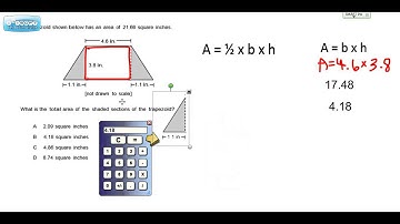 Common Core Math 6 (2015 Test Area of Composite Figure)