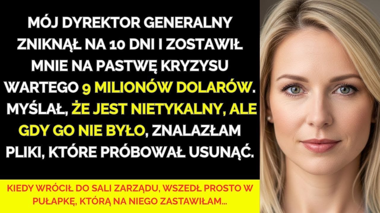 Mój dyrektor generalny zostawił mnie samą z kryzysem 9 mln dolarów — potem weszło 5 członków zarządu
