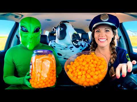 Rubber Ducky Surprises Police, Cow, and Puppy With A Car Ride Chase!