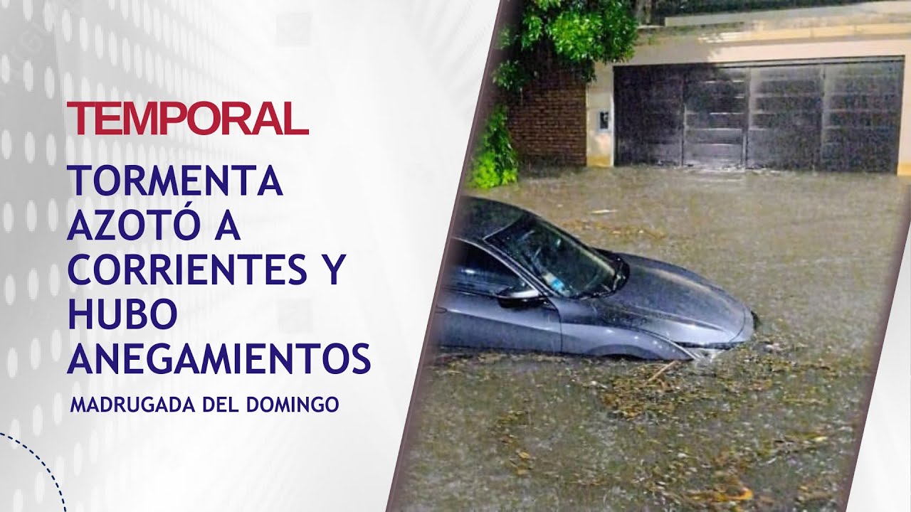 Fuerte tormenta azotó Corrientes durante la madrugada del domingo