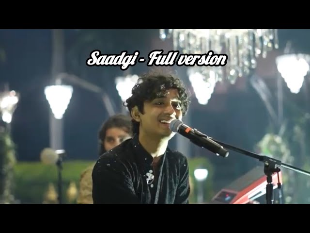 Saadgi❤️- full version by Darshan Chopra