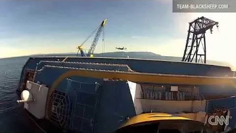 Incredible drone video of Costa Concordia
