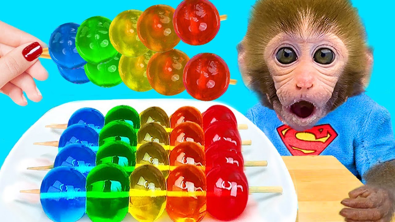 Bebé Mono BonBon Hace Magia Y Explora Una Cueva De Caramelos De Gelatina Arcoíris - MONO BONBON ESP