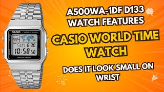 Casio D133 Vintage World Time Watch Review! A500WA-1DF Features, Alarms, Stopwatch & More