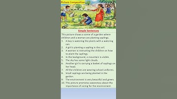 Basic Sentences- how to write picture composition of Garden- #english #shorts  #englishlanguage