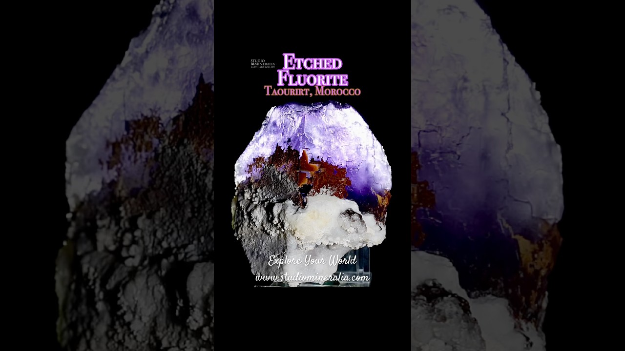 🔥Etched Purple Fluorite🔥  Taourirt, Morocco 🔥Studio Mineralia Earth Art Gallery