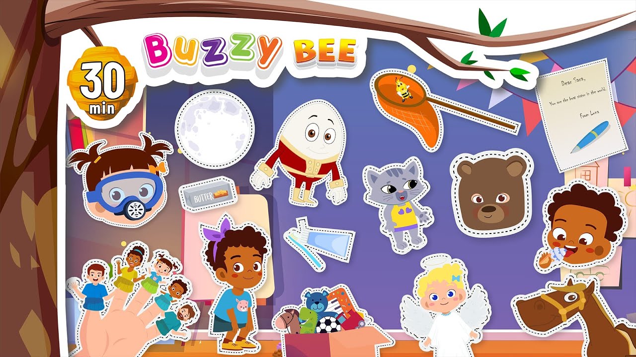 FINGER FAMILY + MORE | BUZZY BEE | NURSERY RHYMES COMPILATION