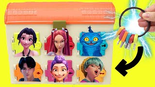 Kpop Demon Hunters Surprise Doors With Keys Diy Crafts For Kids With Rumi, Mira, Zoey, Jinu Dolls