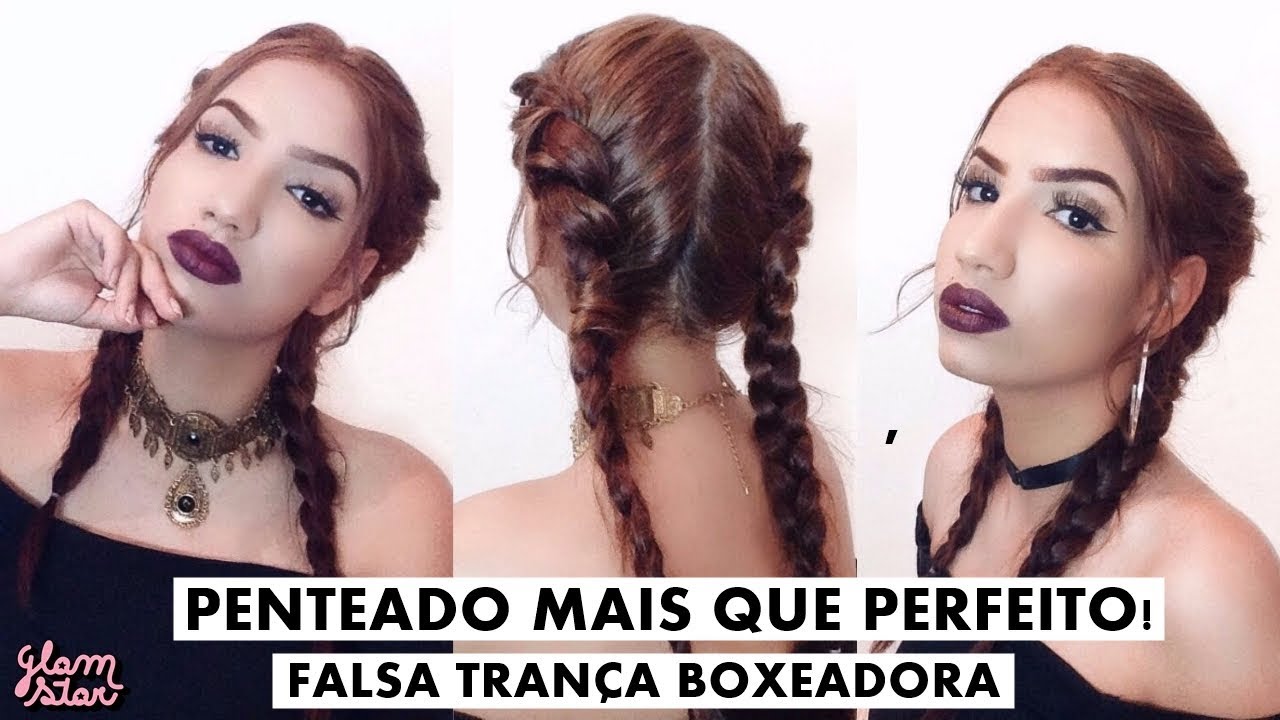 SUPER FÁCIL | COMO FAZER TRANÇA BOXEADORA FALSA