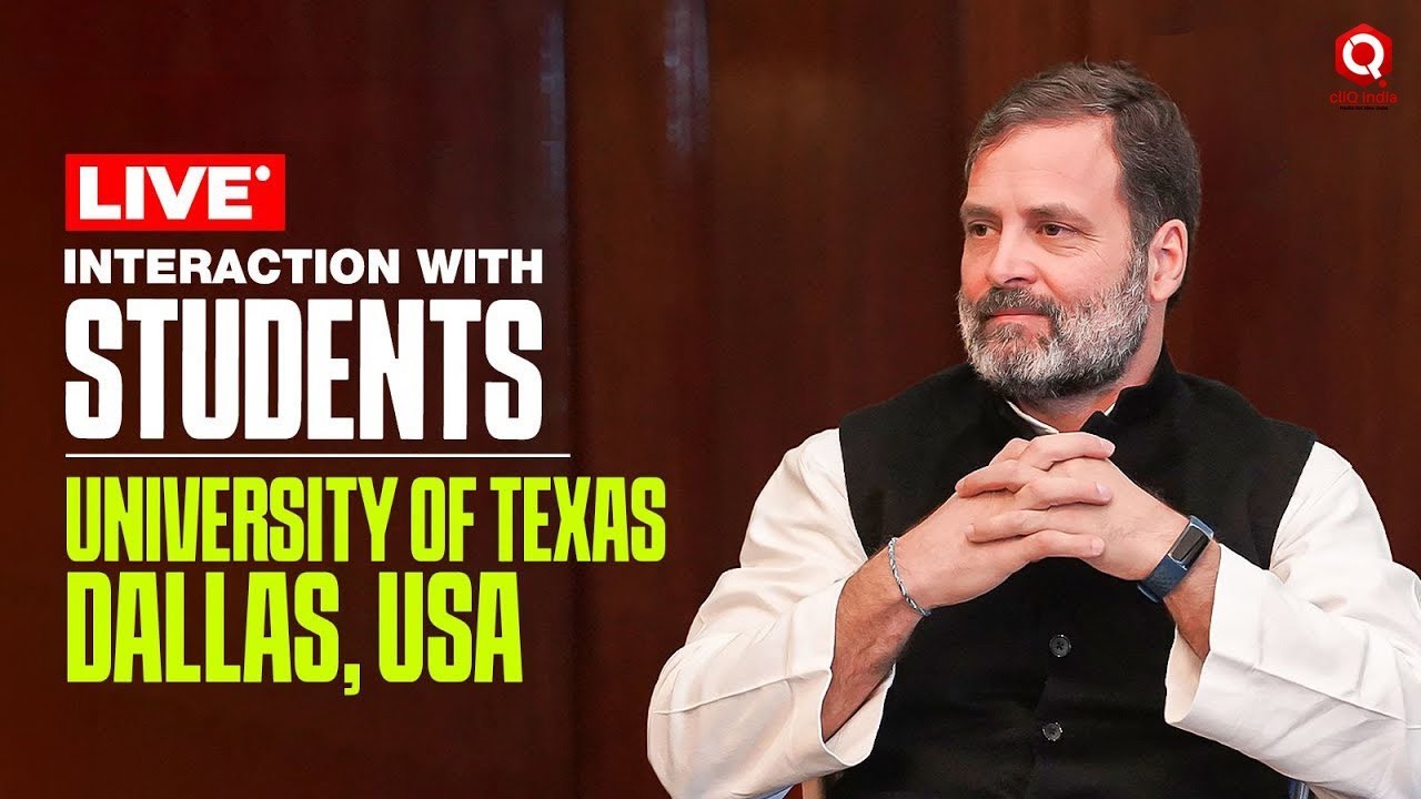 LIVE Rahul Gandhi Interaction With Students University Of Texas live-rahul-gandhi-interaction-with-students-university-of-texas