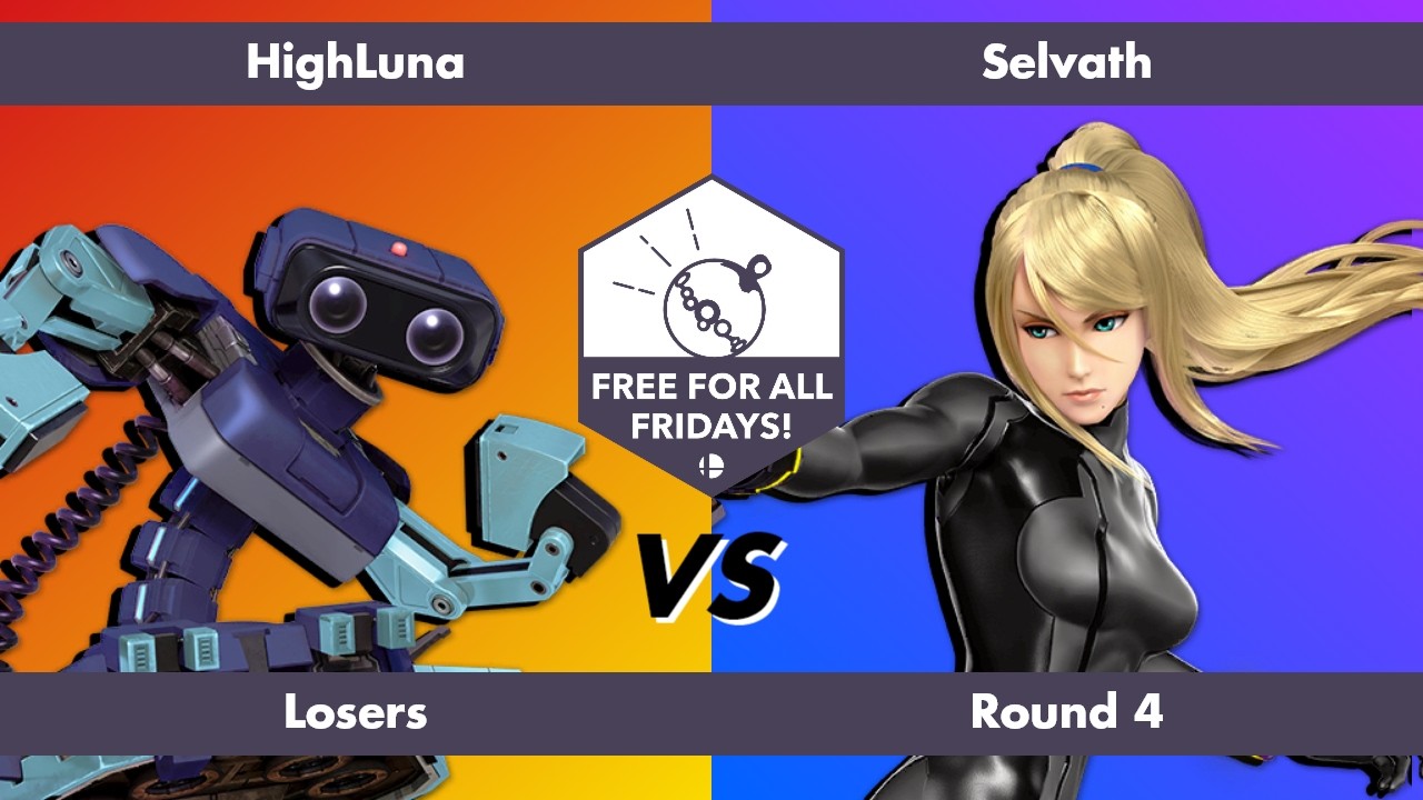 Free for All Fridays 82 Losers Round 4: HighLuna (R.O.B., Dr. Mario) vs Selvath (Zero Suit Samus)